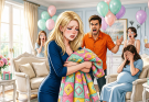 At my daughter’s baby shower, I handed her a quilt I’d spent nine months carefully stitching. Her husband dropped it to the floor like trash and muttered, “Your mom’s just a lunch lady, babe.” I picked it up and walked out. The next morning, I called my attorney. The moment his secretary heard my name, her face drained of color: “Mr. Harmon… you need to come in. Right now.”