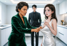 When my mother-in-law ripped my white dress in the middle of my kitchen, she shrieked, “My son pays for everything in this house!” My husband stood right beside her and said nothing.