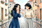 Before leaving for work, my neighbor asked me, “Is…..