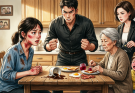 My husband threw boiling coffee in my face during breakfast. And all because I refused to give my credit card to his sister. The mug smashed against my cheek before I could even raise my hands. The coffee burned my skin, my neck, and my dignity. My mother-in-law kept spreading jam as if nothing had happened.